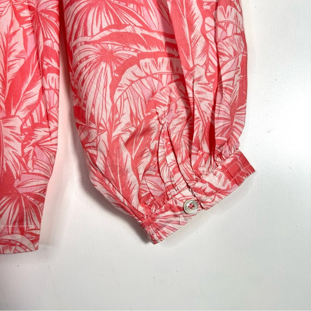 NWT OVERLOVER Cameron Top In Palms Coral Size XS - Picture 10 of 12